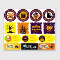 5sheets-70Pcs Pumpkin Happy Halloween Packaging Sealing Stickers Holiday Wrapping Gift Box Labels Small Business Stickers Labels