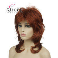 StrongBeauty 16" Long Blonde Fluffy Shag PermaTeased Full synthetic Wig Wigs COLOUR CHOICES