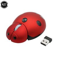Wireless Mini Animal Mouse Portable Creative Ladybug Shape Laser Ergonomic Computer Mouse for Desktop Computer Laptop Basic Mice