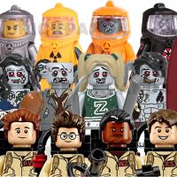 【CW】 City Halloween Zombies Building Blocks Ghost Movies Figures Chemical Defense Warfare Corps Nuclear Worker Cemetery Bricks Toys