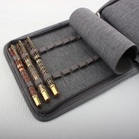 New 24 Pens Fountain Pen/Roller Pen PU Faux Leather/canvas Zipper Case Holder New