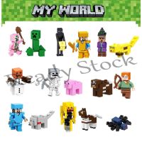 【hot sale】 ☾▤☄ B02 16pcs Minecraft Mini Figures Building Blocks dolls Children Toys for Boys Gift Kids My world