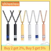 SHIWEIWU2558285 ปรับได้ปรับได้ สร้อยคอจี้บาร์ ของขวัญสำหรับเด็ก ความหมายที่มีความหมาย สร้อยคอโกศเครื่องประดับงานศพ สร้างสรรค์และสร้างสรรค์ เหล็กไร้สนิม จี้สร้อยคอของที่ระลึก ขี้เถ้าอนุสรณ์