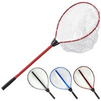 938mm Anti-hook Soft Silicone Fishing Hand Net Telescopic Aluminum Alloy Rod Sea Fishing Landing Nets Outdoor Sports Accessories Accessories