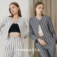 PIMNATTA Zoey Blazer เบลเซอร์ทรงครอป (สินค้าพร้อมส่ง) Blazer Look ใส่ทำงาน เรียบหรู Smart Casual เสื้อผ้าแบรนด์ IG ตัดเย็บโดยช่างสูท