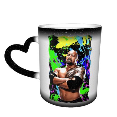 Dwayne Johnson Mug That Changes Color Creative Mug Retro Pottery Cafe Cups