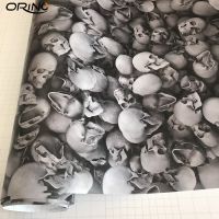 10/20/30/40/50X152CM Adhesive PVC Graffiti Skull Sticker Camouflage Sticker Bomb Vinyl Wrap Skull Car Motorcycle Decal Film