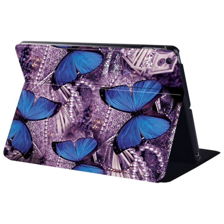 butterfly-tablet-case-for-apple-ipad-9-10-2-quot-2021-9th-gen-pu-leather-stand-tablet-dustproof-foldable-protective-cover-case-pen