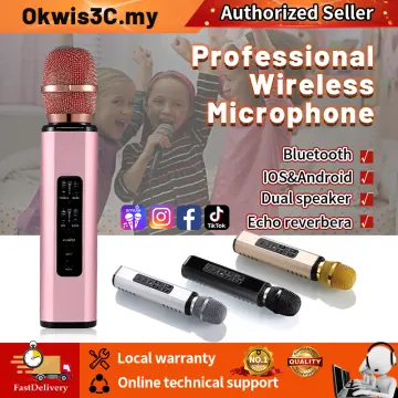 Shop Wireless Microphone Dual Speaker Karaoke Mic With Dynamic