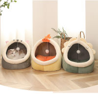 Cut Cat Bed Warm Soft Pet Basket Winter Warm House Cat Basket Mattress Sleeping Bag for Small Medium Dogs Washable Cave Cats Bed