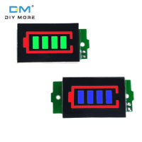 Diymore  เทสสถานะความจุแบตเตอรี่ 1S-8S ลิเธียมแบตเตอรี่มาตรวัดน้ำมันเชื้อเพลิงแสดงโมดูลสามสาย LED ลิเธียมแบตเตอรี่แพ็คตัวบ่งชี้ board