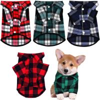 Dog Shirts British Style Plaid Pet Dog Clothes for Small Dogs Cotton Puppy Cat Clothing French Bulldog Vest Chihuahua Summer