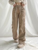 WeiYao y2k High Waist Baggy Jeans Vintage Khaki Loose Streetwear Casual Cargo Pants Women Oversized Streetwear Straight Trousers