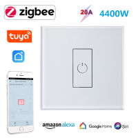 Tuya ZigBee สมาร์ทสวิตช์ไฟสูงรีเลย์20A Circuit Breaker สำหรับหม้อไอน้ำเครื่องทำน้ำอุ่น App Control ทำงานร่วมกับ Alexa Home