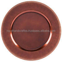 Premium Selling Luxurious Plates Serving Dish Plates Wholesale High Quality Metal Charger Plate Kitchen Ho Supplies