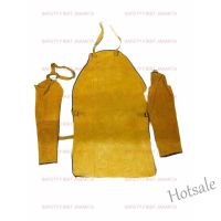 【hot sale】☸ D13 Leather Sleeve And Chest Welding APRON - Brown WELDER LEATHER APRON
