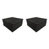 24 Pack Pyramid Shape Soundproof Foams Sound Proof Padding Treatment Panel for Bass Insulation 12Inch x 12Inch