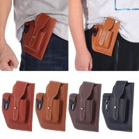 +‘； Men PU Leather Cellphone Belt Waist Bag Vintage Loop Holster Mobile Phone Cover  Holder Bags Phone Protective Sheath