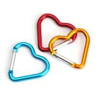 【CC】❁  3/6Pcs Heart-shaped Aluminum Bottle Hanging Keychain Clip Keyring Climbing Accessories