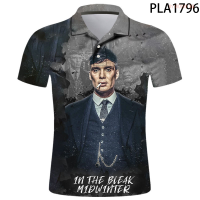 【high quality】  Summer Peaky Blinde Short Sleeve Polo Homme Comics Streetwear Men Camisas Ropa 3d Printed Polo Shirt Fashion Casual Harajuku