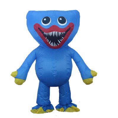 Halloween Inflatable Costume Mascot Props Cosplay Cartoon Boy Girl Horror Big Mouth Hug-gy Holiday Gifts Cosplay Suit for Adult
