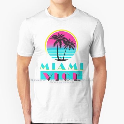 Miami Vice T Shirt Cotton 6Xl Miami Vice Beach Life Coastal Florida Tv Series Parody Gym Wear Yoga Fitness Ibiza Cancun