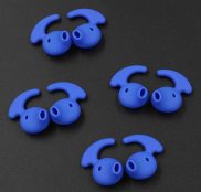 Blue 4 Pair Anti-slip Silicone Replacement Ear Tips For Samsung Galaxy