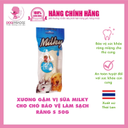 Xương gặm vị sữa Milky cho chó bảo vệ làm sạch răng S 50G