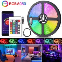 USB LED Strip Light 5050 SMD 5V USB RGB Lights Flexible LED Lamp Tape Ribbon RGB Self-adhesive TV Desktop Diode