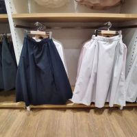 Japanese Uniqlo official fitting room produced u2022 all-match casual skirt womens pleated skirt spring new half