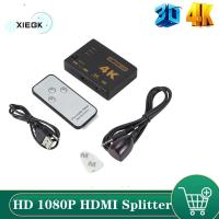 XIEGK สวิตช์เลือกค่า 3 in 1 OUT HDMI Switcher ตัวขยายสัญญาณ HDMI พร้อมรีโมท ตัวรับสัญญาณ IR ใช้งานง่ายๆ สำหรับจอแสดงผล hd/ โปรเจคเตอร์/HD-DVD