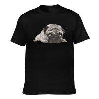 Hot Sale MenS Tshirts Cartoon Pug Dog Bulldog Dog Pattern New Arrival MenS Appreal