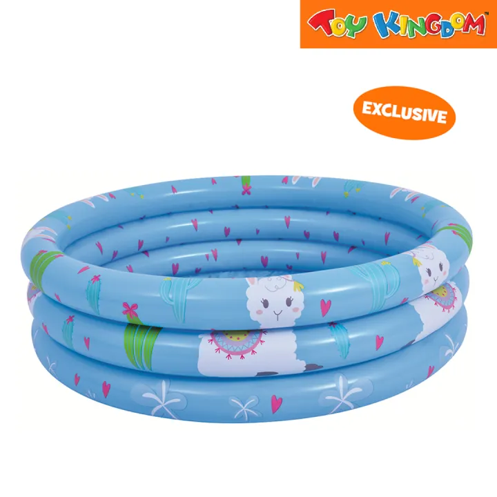 Jilong Exclusive Alpaca Blue 3-ring 39 x 11.5 inch Inflatable Pool ...