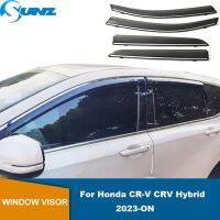 ตัวเบี่ยงสำหรับติดหน้าต่างรถ Se สำหรับ Honda CR-V CRV Hybr 2023 -ON Se แผ่นกันแดดหักเหฝนที่บังแดด