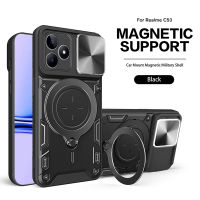 เคส Realme C53 พับได้ป้องกันกล้องแท่นวางหมุนได้360องศาสำหรับ Realme C53ฝาหลัง