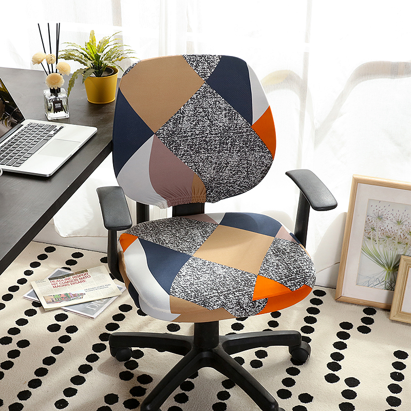Removable Office Computer Chair Stretch Cover Rotating Swivel Elastic Seat Case 