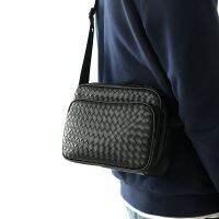 2022 new style texture crossbody mens bag horizontal square zipper design ins solid mobile phone shoulder