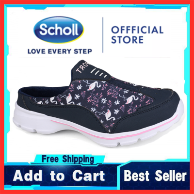 Scholl รองเท้าผู้หญิง Scholl รองเท้าผ้าใบรองเท้าผู้หญิง Scholl ผ้าใบรองเท้าลำลอง Scholl Kasut Scholl Loafers Scholl ขนาดใหญ่41 42รองเท้าแตะครึ่งฤดูร้อนกีฬาเดินแฟชั่นรองเท้าแตะวิ่ง-AS2022