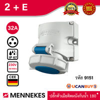 MENNEKES รุ่น 9151 IP67 ปลั๊กตัวเมียติดผนังมาตรฐาน กันน้ำ เข้าสาย บน - ล่าง ปรับ 180 องศา 16A, 32A : TwinCONTACT เข้าสายได้รวดเร็ว 63A : X - CONTACT ..Buy Ucanbuys