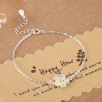 Hot Sale Fashion Jewelry 925 Sterling Silver Bracelets flower Stylish Ethnic Style Female Bracelets