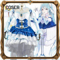 【COSER 77】ชุดเสื้อผ้าคอสเพลย์ เจ้าหญิงหิมะ Hatsune Miku 2019