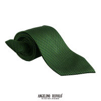 ANGELINO RUFOLO Necktie(NTN1750-ก.ฟ.010) เนคไทผ้าไหมทออิตาลี่ 100% คุณภาพเยี่ยม ดีไซน์ Graphic สีเขียวเข้ม/กรมท่า/น้ำตาล