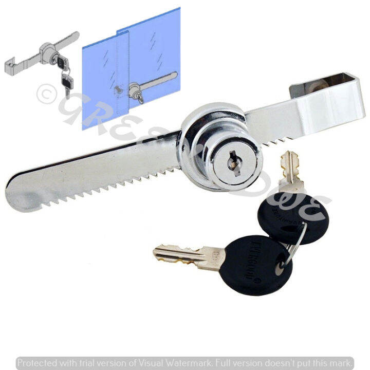 1PCS Sliding Window Display Showcase Lock Glass Door Ratchet