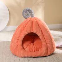 Hot Sell Cat Bed Warm Pet Basket Cozy Dog House Kitten Lounger Cushion Cat House Tent For Small Dog Mat Washable Cave Pets Beds