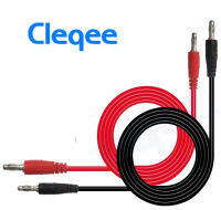 Cleqee P1041 1เซ็ต1เมตร4มิลลิเมตรกล้วยกับกล้วยเสียบนุ่ม RV ทดสอบสายเคเบิ้ลตะกั่วสำหรับมัลติมิเตอร์ทดสอบนำไปสู่ชุดกล้วยเสียบชาย