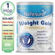 Sữa tăng cân dành cho người gầy Nefesure weighit gain preminum 800gr giúp