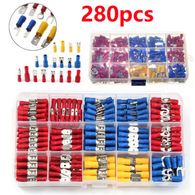 280PCS 280PCS Insulated Electrical Wire Terminal Crimp Connectors Spade Assorted Kit