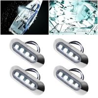 4x Marine Boat LED Courtesy Lights Cabin Deck Walkway Stair Light White 12V -24V LED Tail Lamp Yacht Accessories Waterproof