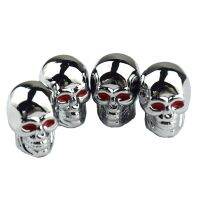 ล้อรถ Skull Anti-Rust ยางวาล์ว Stem Caps ตกแต่งสำหรับจัดแต่งทรงผม4 Pcs ชุด Anti-Theft กล่องซีลสุญญากาศสำหรับใส่อาหารครอบคลุม