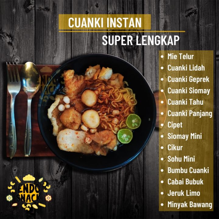 Cuanki Instan Super Lengkap Dengan Mie Bumbu Cuanki Lidah Cuanki Mini